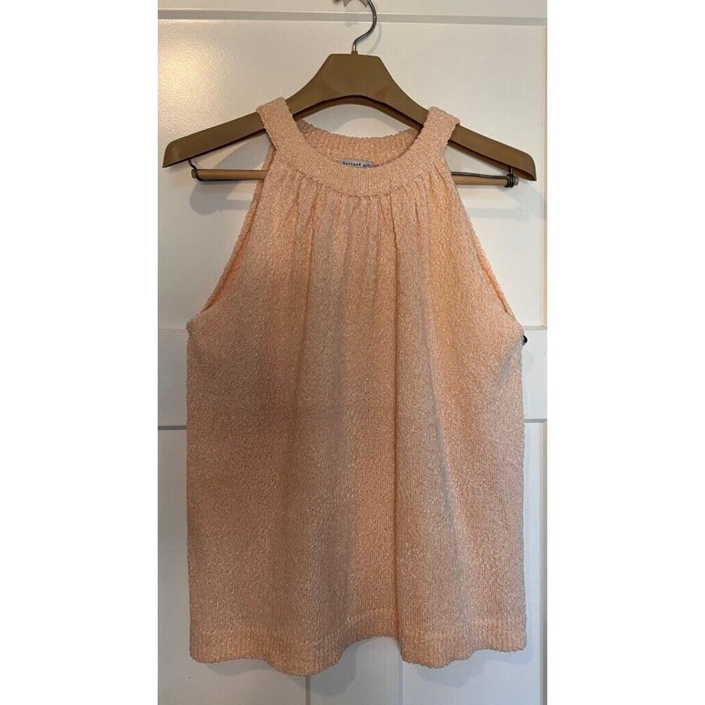 Current Air Los Angeles Tank Blouse Pink Sleeveless Pullover Knit Stretch LARGE
